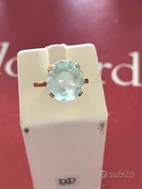 Anello in oro con acquamarina