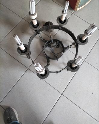 Lampadario Ottone 6 Luci 