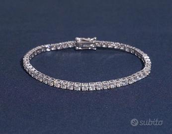 Bracciale in argento e diamante moissanite
