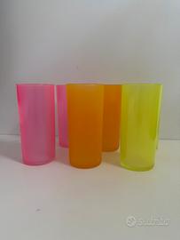 Set bicchieri fluo