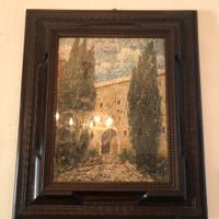 Quadro con cornice Guillochè ebanizzata