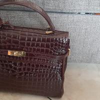 borsa vintage vero coccodrillo simil birkin