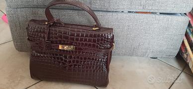 borsa vintage vero coccodrillo simil birkin