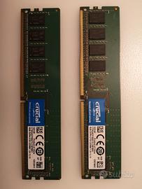2x8GB RAM Crucial PC4 - 17000 DDR4 2133 CT8G4DFS8