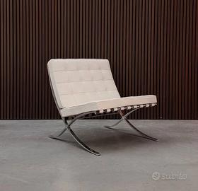 KNOLL- BARCELONA NUOVA in pelle bianca VOLO