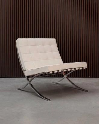 KNOLL- BARCELONA NUOVA in pelle bianca VOLO