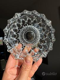 Posacenere vintage in vetro pressato francese