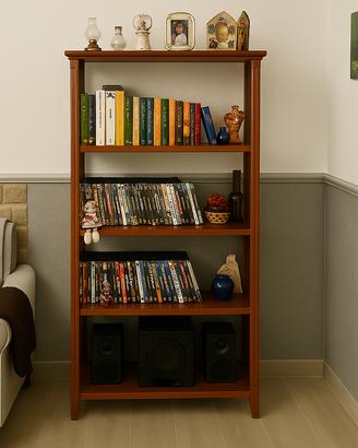 📚 Libreria in Legno con 4 Ripiani – Elegante