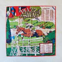 Foulard Bolaffi vintage Piazza di Siena, Rostagno