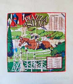 Foulard Bolaffi vintage Piazza di Siena, Rostagno