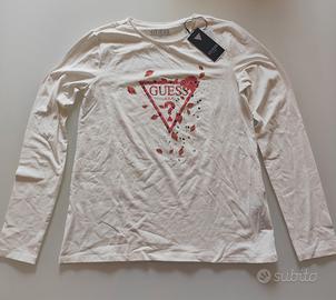 Maglia Guess a maniche lunghe bianca