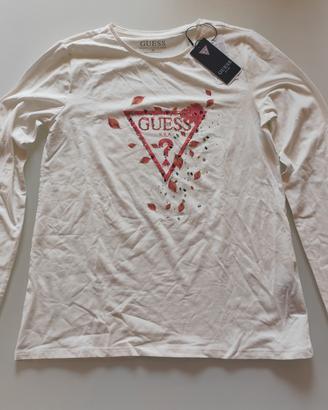 Maglia Guess a maniche lunghe bianca