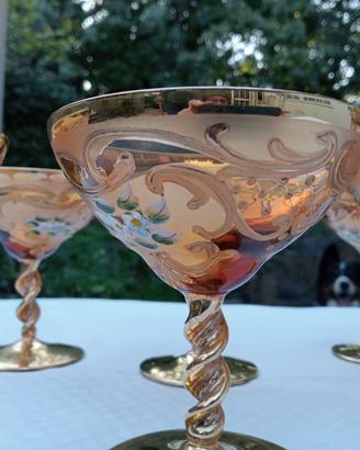 Coppe champagne Murano anni ‘70
