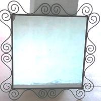 Specchio da Parete  in ferro battuto Nero PERFETTO