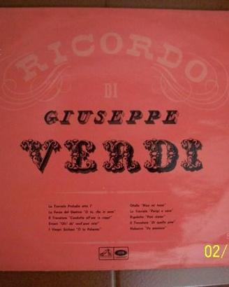 Ricordo di giuseppe verdi - disco in vinile lp 33
