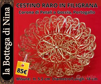 CESTINO RARO IN FILIGRANA – Corona di Petali