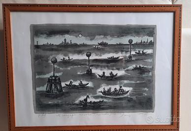 litografia Tono Zancanaro  "marina"