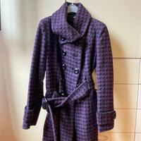 Cappotto donna pied de poule in lana