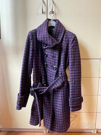 Cappotto donna pied de poule in lana