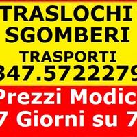 TRASPORTI TRASLOCHI SMALTIMENTI RAPIDI economici