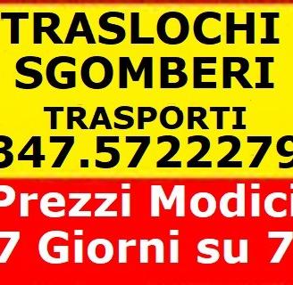 TRASPORTI TRASLOCHI SMALTIMENTI RAPIDI economici