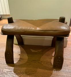 Sgabello Pouf Vintage “sella di cammello”