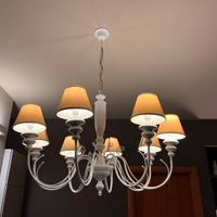 Lampadario stile Shabby con 8 lumi