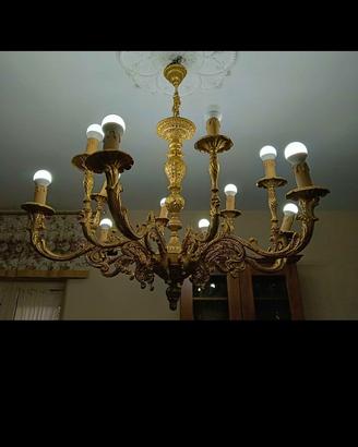 lampadario ottone 