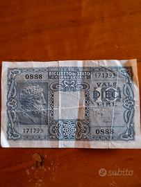 10Lire Biglietto di stato D.M. del 25 novembre 104