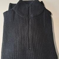 Maglione con Zip Collo Alto Nero Brandit