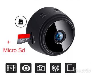 Mini telecamera hd wi-fi  + memoria 128 gb