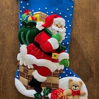 calza Befana e Natale cucita a mano