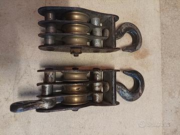 Carrucola paranco tripla puleggia 