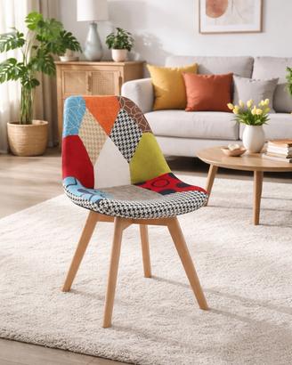 Sedia patchwork multicolore