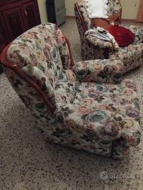  coppia poltrone in legno massiccio  anni 40