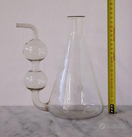 BOTTIGLIA DA LABORATORIO IN VETRO DI MURANO