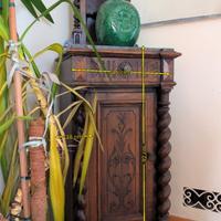 mobiletto a colonna in legno fine '800