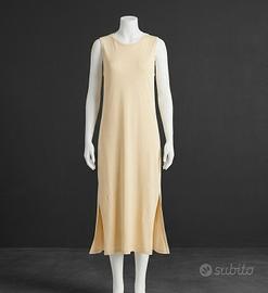 Abito lungo smanicato H&M Basics color crema
