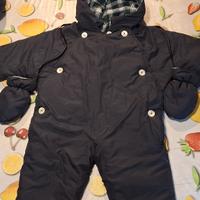 tuta termica  blu neonato tg 3 m  l'orsobruno