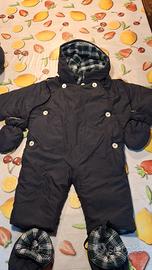 tuta termica  blu neonato tg 3 m  l'orsobruno