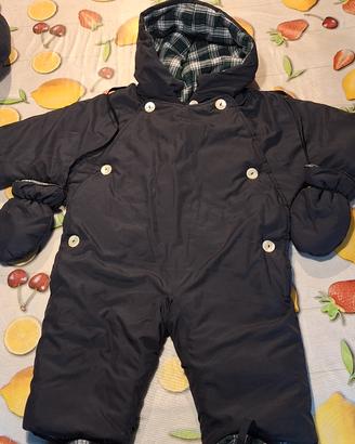 tuta termica  blu neonato tg 3 m  l'orsobruno
