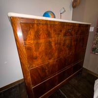 Cassettone lucchese in noce con piano in marmo – p