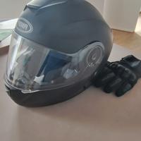 Casco da moto YEMA corredato di guanti 