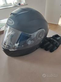 Casco da moto YEMA corredato di guanti 