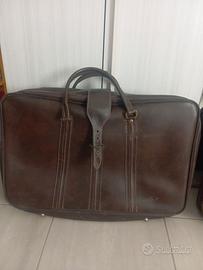 valigia vintage in pelle cuoio