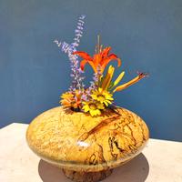 vaso artigianale in legno di faggio 