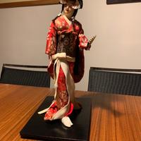 Bambola in costume giapponese autentica vintage