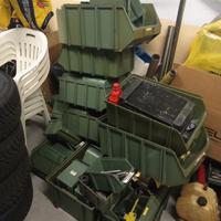 cassette plastica verdi impilabili officina garage