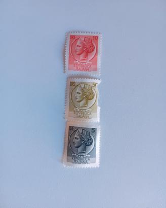 Francobolli 5,10,50 Lire 