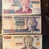 3 banconote turche
